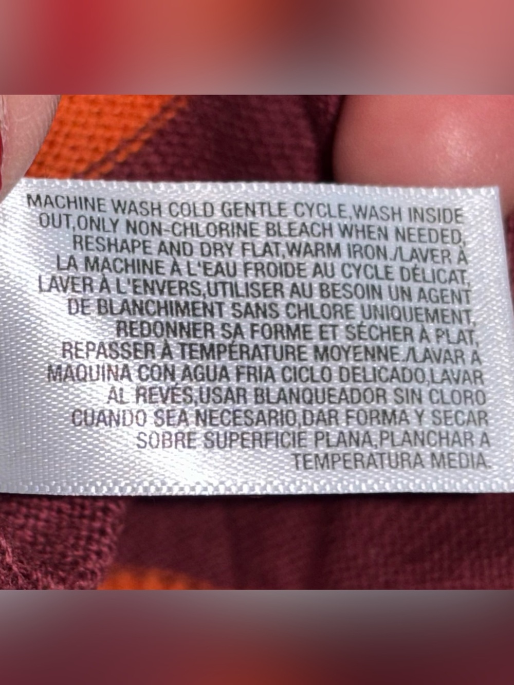 Old Navy Orange and Maroon Striped Sweater - Picture 7 of 8